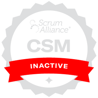 Certified ScrumMaster (CSM) badge
